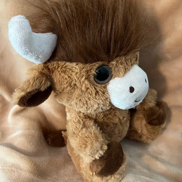 Estate Scottish Highlander Stuffed Toy - Tan and White - Picture 7 of 9